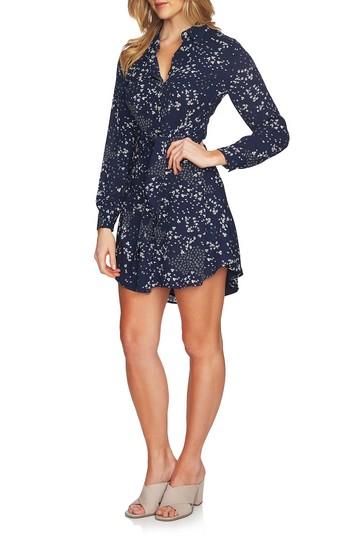 Women's 1.state Tie Front Shirtdress - Blue