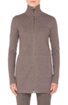 Women's Theory Cashmere Funnel Neck Sweater - Brown