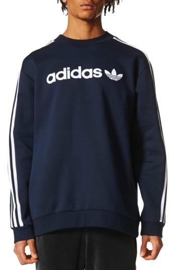 Men's Adidas Originals Linear Graphic Sweatshirt - Blue