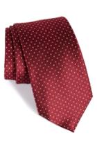 Men's The Tie Bar Mini Dots Silk Tie, Size - Burgundy