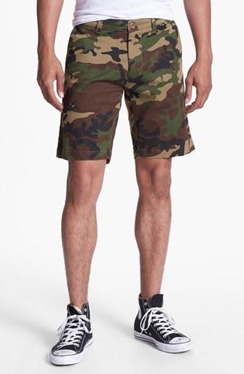 Obey 'tracks' Camo Print Shorts