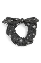 New Friends Colony Foil Print Bunny Scrunchie, Size - Black