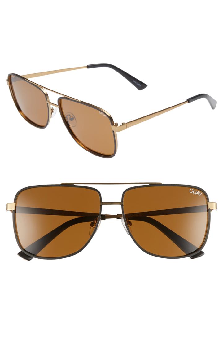 Men's Quay Australia Modern Times 57mm Polarized Aviator Sunglasses -