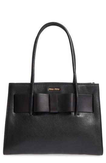 Miu Miu Leather Shopper -