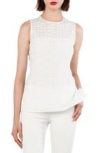 Women's Akris Openweave Silk & Cotton Blend Top - Black