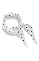 Women's Halogen Polka Dot Neck Scarf, Size - Beige