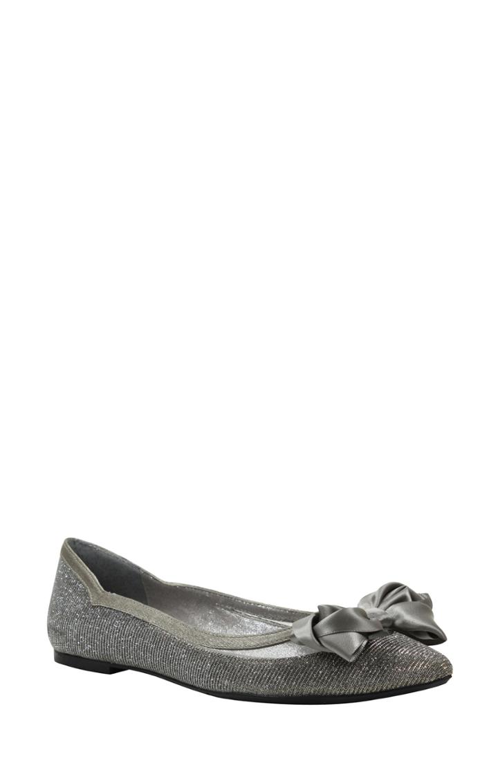 Women's J. Renee Allitson Bow Flat W - Grey