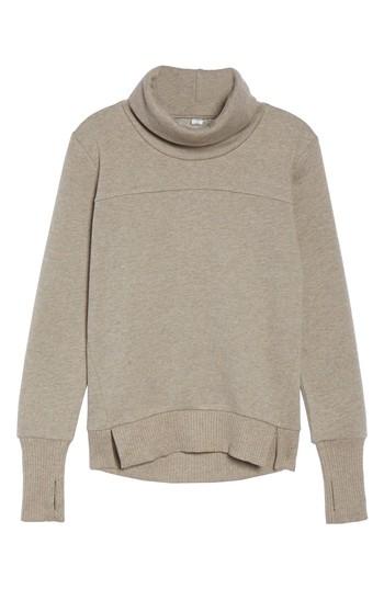 Women's Alo 'haze' Funnel Neck Sweatshirt - Beige
