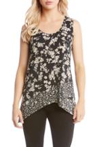 Women's Michael Stars Metallic Stripe Turtleneck Top, Size - Red