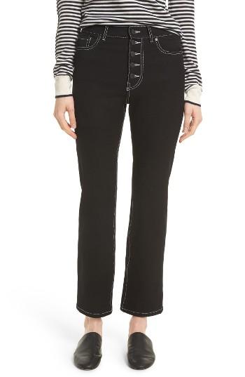 Women's Joseph Straight Leg Gabardine Pants Us / 34 Fr - Black