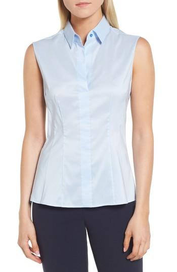 Women's Boss Bashiva Stretch Poplin Shirt - Blue