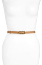 Women's Salvatore Ferragamo X-small New Gancini Leather Belt 0 - New Cuoio