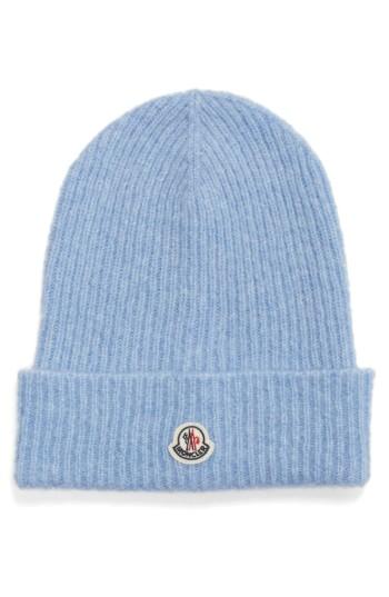 Women's Moncler Wool & Alpaca Blend Beanie - Blue