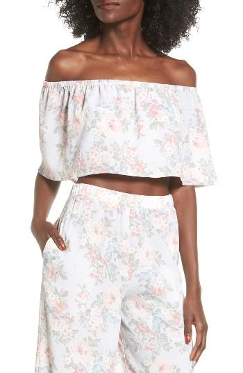Women's Wayf Off The Shoulder Crop Top - Blue
