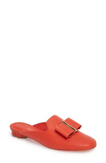 Women's Salvatore Ferragamo Sciacca Bow Loafer Mule B - Black