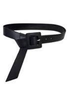 Women's B-low The Belt Annie Pull Through Leather Belt - Black
