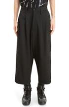 Men's Yohji Yamamoto Wide Leg Crop Wool Pants