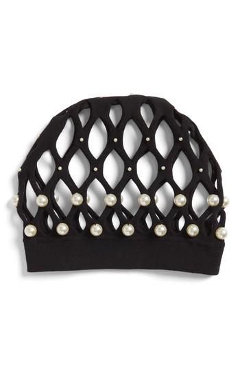 Gucci Imitation Pearl Hair Net - Black