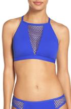 Women's La Blanca All Meshed Up Bikini Top Dd - Blue