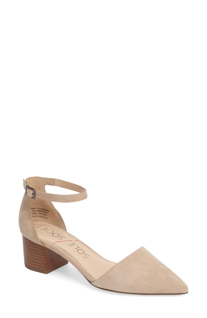 Women's Sole Society Katarina Block Heel Pump .5 M - Brown