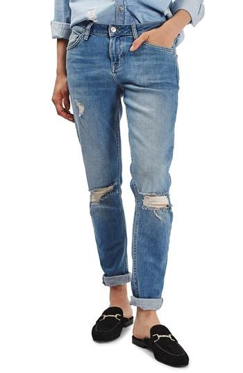 Women's Topshop Lucas Ripped Boyfriend Jeans