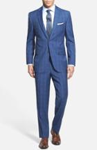 Men's David Donahue 'ryan' Classic Fit Plaid Wool Suit