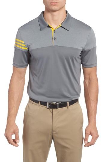 Men's Adidas Fit 3-stripes Golf Polo