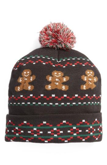 Women's Capelli New York Gingerbread Light Up Beanie - Black
