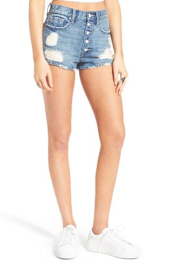 Women's Vigoss High Waist Button Front Denim Shorts