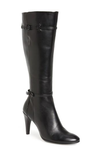 Women's Ecco 'shape 75' Knee High Zip Boot -9.5us / 40eu - Black
