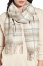 Women's Nordstrom Ombre Plaid Cashmere Scarf, Size - Brown