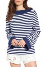 Women's Bp. Bell Sleeve Boatneck Sweater, Size - Blue