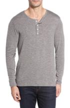 Men's Stone Rose Light Flame Henley (l) - Grey