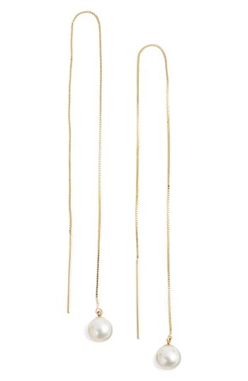 Women's Poppy Finch Long Pearl Threader Earrings