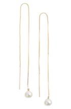 Women's Poppy Finch Long Pearl Threader Earrings