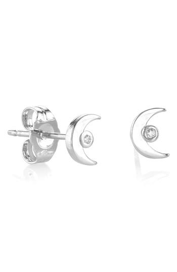 Women's Shy By Se Crescent Stud Earrings