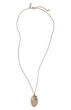 Women's Topshop Oval Engraved Pendant Necklace