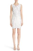 Women's Herve Leger Foil Ribbon Sheath Dress