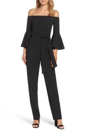 Women's Eliza J Off The Shoulder Jumpsuit - Black