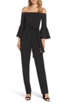 Women's Eliza J Off The Shoulder Jumpsuit - Black