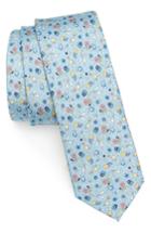 Men's The Tie Bar Fentone Floral Silk Tie, Size - Blue