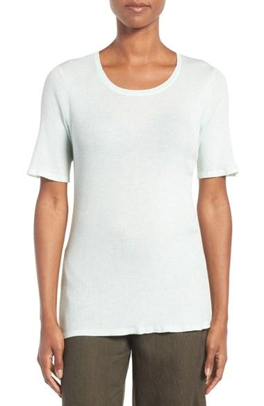 Women's Eileen Fisher Featherweight Ribbed Merino Shell