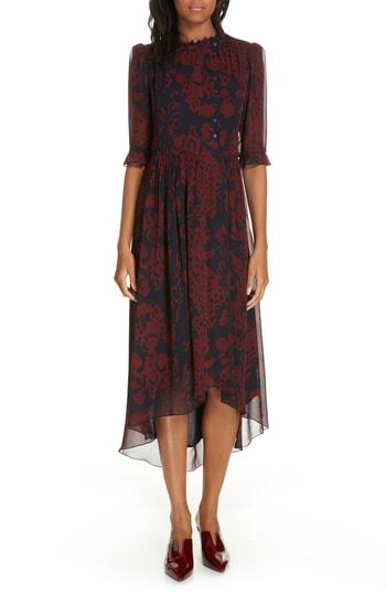 Women's Maje Rowers Asymmetrical Lace Detail Dress