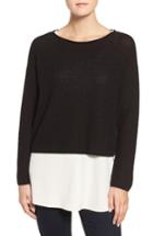 Women's Eileen Fisher Wool Crepe Knit Jacquard Pullover