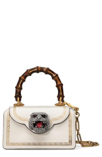 Gucci Mini Gatto Top Handle Leather Satchel -