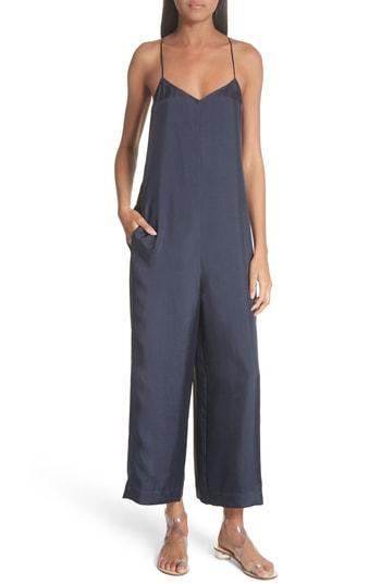 Women's Tibi Mendini Twill Strappy Jumpsuit - Blue