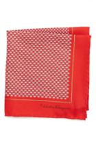 Men's Salvatore Diana Silk Pocket Square, Size - Red