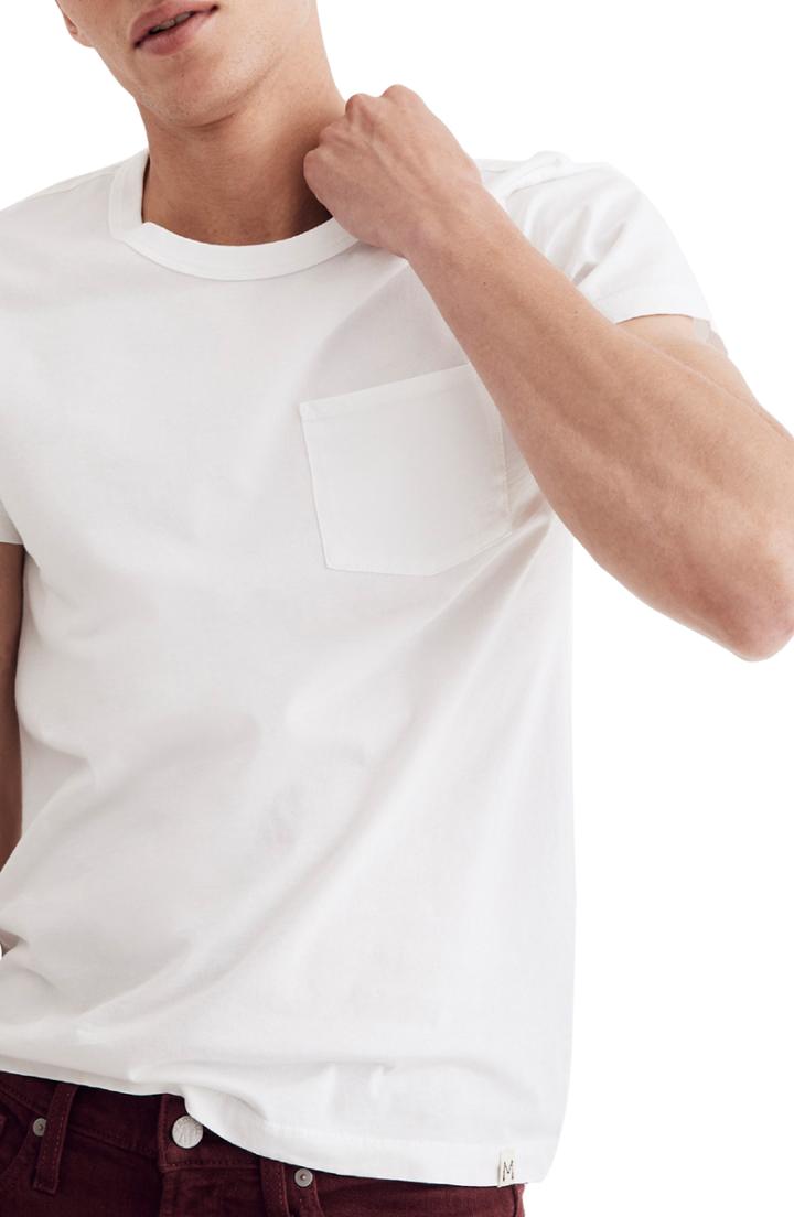 Men's Madewell Pocket T-shirt, Size - White