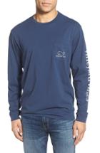Men's Vineyard Vines Pocket Long Sleeve T-shirt, Size - Blue