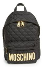 Moschino Quilted Nylon Logo Backpack -